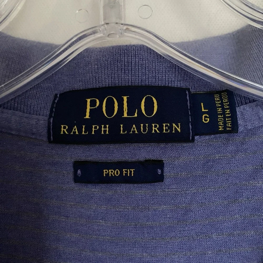 Polo Ralph Lauren Men's Big Pony Shirt Size L Purple Short Sleeve Preppy Classic